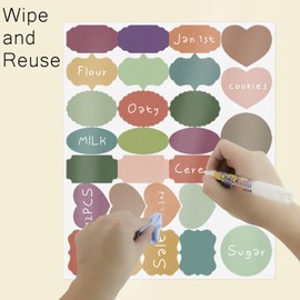 Linkidea Chalkboard Labels, Bulk Pack with Free Chalk Pen, Dishwasher Safe Mason Jar Labels, Removable Waterproof Blackboard Stickers for Organizing Pantry, 168 Pieces