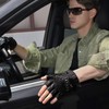 FIORETTO Men Genuine Leather Fingerless Gloves - Punk Half Finger