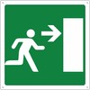 Pubblimania Emergency Exit Right Sign Made of Aluminium Metal 3