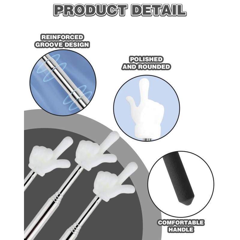 IPNSDON 3PCS Telescopic Teacher Pointer Extendable Pointer Stick for Classroom