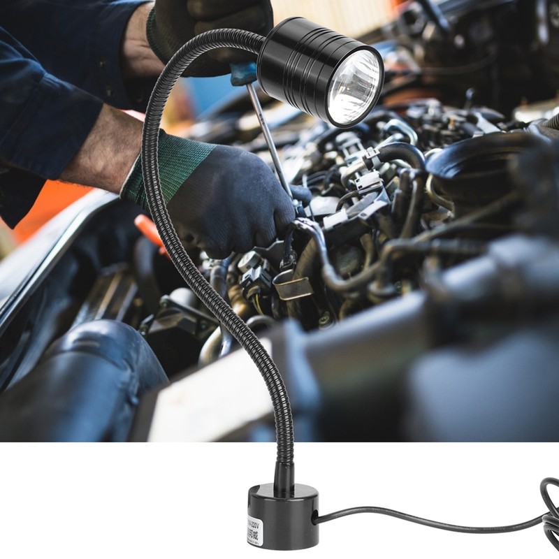 5W Black Goose Neck LED Working Light with Round Magnetic