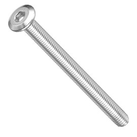 METALLIXITY Flat Head Hex Socket Cap Screws Bolts(M5-0.8x60) 30Pcs, 304 Stainless Steel Hex Socket Furniture Bolts Screws - for Furniture Woodworking Project, Silver Tone