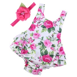 PrinceSasa Baby Girl'S Floral Ruffles Romper Summer Clothes,A3,7-12 months(Size M)