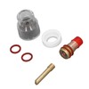 6 Pcs TIG Torch Glass Cup Collet Kit 2.4MM Glass