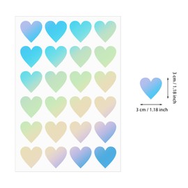 ONLYKXY 5sheet 1.18in Heart Self Adhesive Silver Glitter Lable Holographic Reward Sticker Decal for Teacher DIY Craft Christmas Decor Photo Card Car Case Cup Bottle Small Item Applique Tag