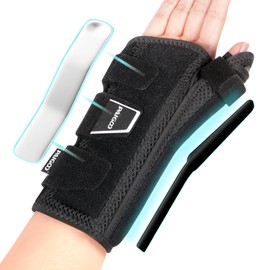 PAIGOO Carpal Tunnel Wrist Support with Thumb Stabiliser Adjustable Thumb and Wrist Support for Carpal Tunnel Syndrome, Tendinitis, Wrist Injuries or Recovery, Right S/M