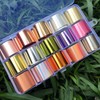 XEAOHESY 15 Rolls Holographic Nail Art Foil Transfer Sticker Metallic