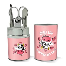 Cows are Friends Not Food Vegan Vegetarian Funny Humor Stainless Steel Manicure Pedicure Grooming Beauty Care Travel Kit