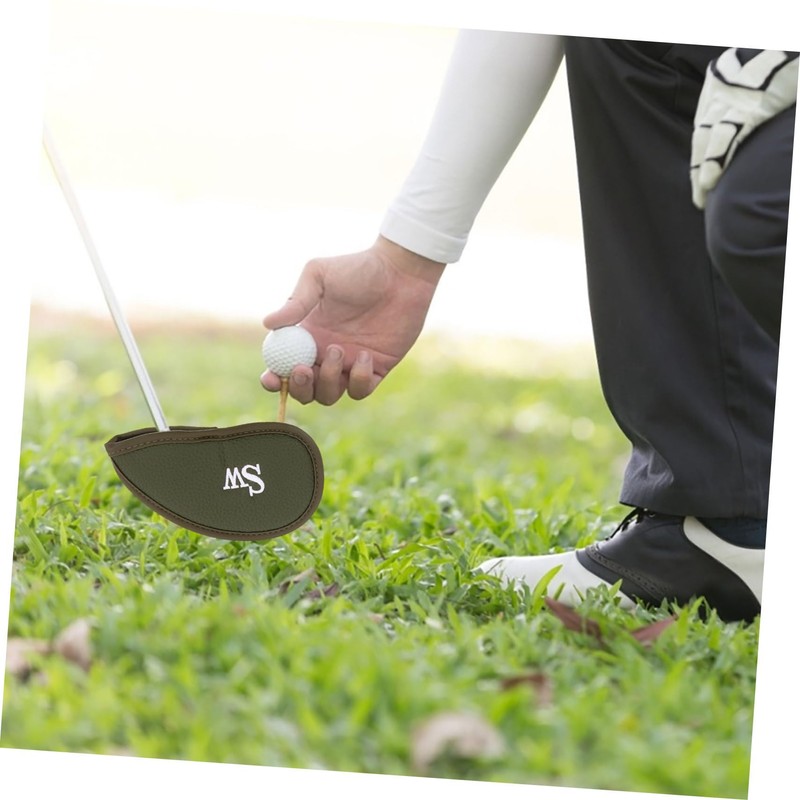 SUPVOX 12pcs PU Fake Leather Golf Iron Head Covers Reusable