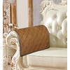 ZUODO Sofa Armrest Slipcovers Velvet Non-Slip Plaid Quilted Yellowish Brown