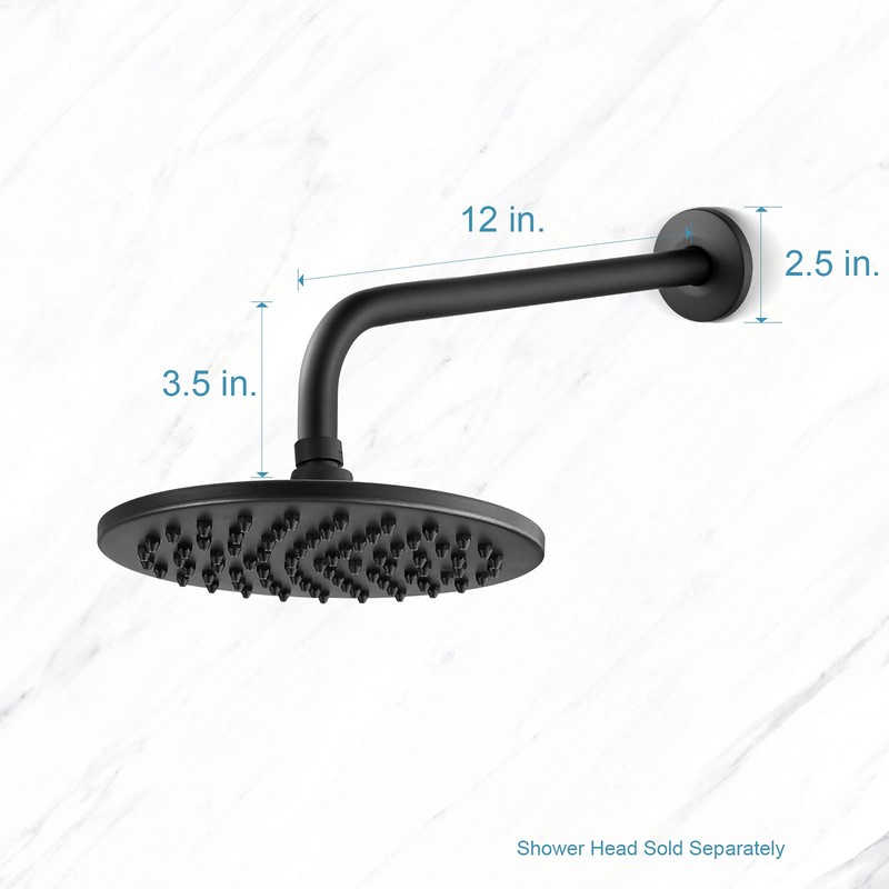 OFFO Shower Arm with Flange 30cm(12 inch) Universal Wall-Mounted Replacement