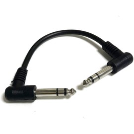 Access E Direct M99LL6.35-2 [5.9 inch (15 cm)] Double-ended L-Shaped Stereo Phone Male (1/4" TRS) Balance Cable 0.25 inch (6.35 mm) L Letter + Microfiber Cloth