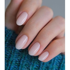 JMEOWIO Gel Nail Stickers Light Pink Semi Cured Gel Nail Strips Wraps UV/LED Nails Art Design Decoration Accessories