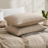 LOVQUE 100% Washed Cotton Duvet Cover Set, Linen Like Natural