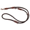 Police Training Lead, Rolled Leather Black. 8 mm wide. Fine