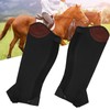 2Pcs Leather Half Chaps Equestrian Horse Riding Half Chaps Leg