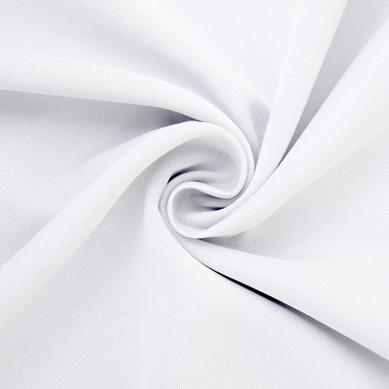 BGment White Kitchen Curtains 36 Inch Length - Short Window