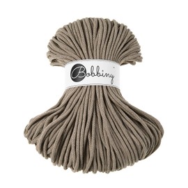 Bobbiny Macrame Braided Cord, 5mm, 100m, Coffee