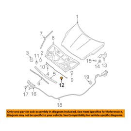 Genuine Nissan Parts - Clamp-Rod Hood (65722-JA000)