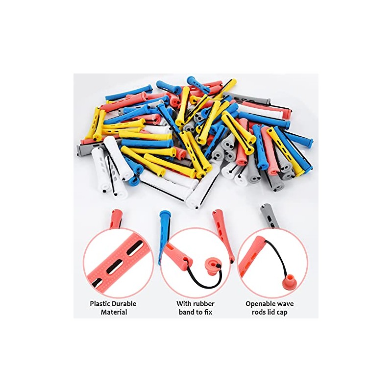 SPTHTHHPY Hair Rollers Set, 100 Pieces Perm Rods with 5