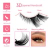 Uytrrsvd False Eyelashes,Natural Half Lashes 7 Pairs - Invisible Clear