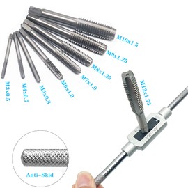 Yuentoen 20-Piece Thread Cutter Set, Alloy Steel Thread Cutting Set, Metric M3-M12 Tap and Die Set with Tap Wrench