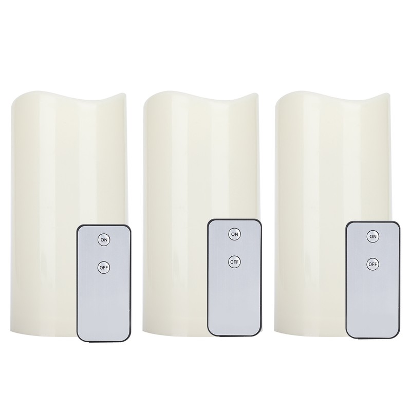 3PCS Remote Control Electronic LED Simulation Candle Lamp for Home