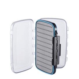 Fishing Case Empty Fishing Accessories Bait Box Fishing Box Spoon Box Transparent Fishing Box with Handle Plastic Fishing Accessories for Fly Fishing Flies, Artificial Bait, 18.5 x 11.7 x 3.8 cm, Grey