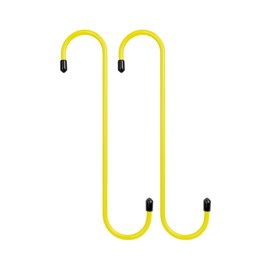 QIANCAIWANG 2 Pack Brake Caliper Hanger, Auto Caliper Hooks with Rubber Tips, Universal Automotive Tools for Braking, Bearing, Suspension Work (2, Yellow)