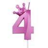 Number 4 3D Crown Designed Number Candle for 4th Birthday