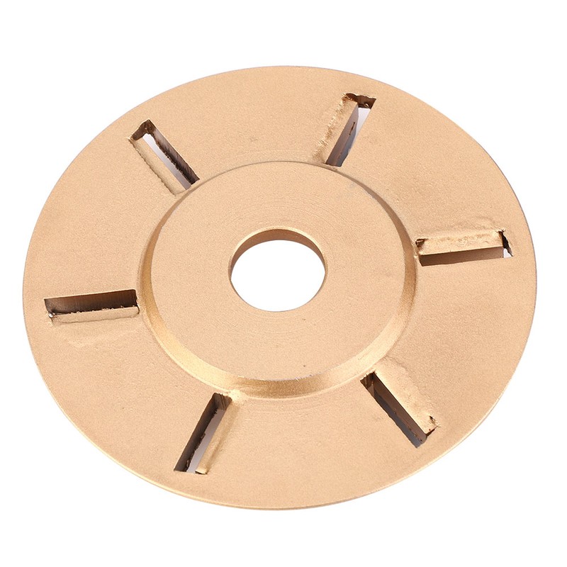 6T Golden Wood Carving Disc Engraving Blade Woodworking Milling Cutter