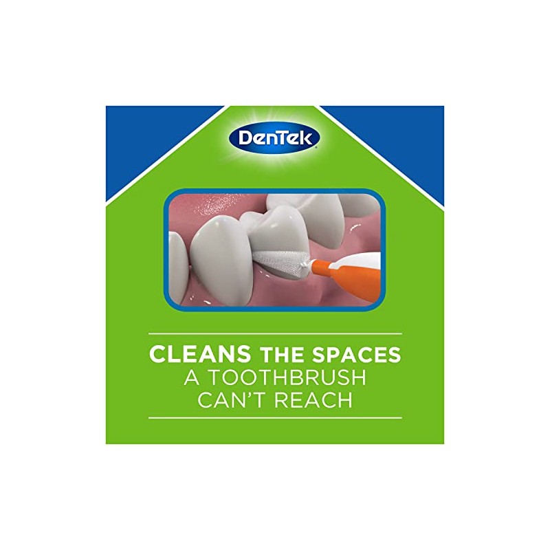 Dentek Easy Brush Cleaners Standard Spaces 16 Count (6 Pack)