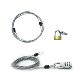 A Stainless Steel Security Cable with Carabiner, Anti-Theft Wire Rope Lock for Garden Furniture, Bicycle, Safety Lock Chain for Padlocks