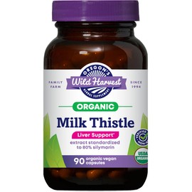 Oregon's Wild Harvest Certified Organic Milk Thistle USDA Certified Organic Herbal Supplement, 90 Count
