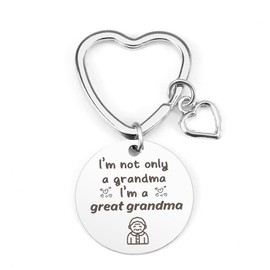 BOMEON Grandma Gifts, Gifts for Grandma, Grandma Keyring, Grandma Birthday Gifts, Great Grandma Gifts, Christmas Gifts for Grandma, Best Grandma Gifts, Grandma Christmas Gifts