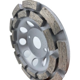 ADT DIAMANTWERKZEUGE Diamond Cup Wheel Grinding Disc 125 for Concrete, Screed Grinding Disc Universal for Angle Grinders Diameter 125 mm Double Row