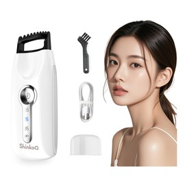 ShinkoQ Hot Eyelash Curler, Eyelash Curler, Hot Eyelash Curler, No Clip Type, Slim, Compact, Compatible with Eyelash Extension, 3 Temperature Settings, 10 Second Rapid Preheating, Automatic Power Off, USB Type-C Rechargeable, Damage-Resistant, Lightweight, Portable, Travel, Easy, Beginner, Japanese Instruction Manual Included (White)