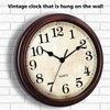 HYLANDA Wall Clock, 9 Inch Silent Non Ticking Classic Battery