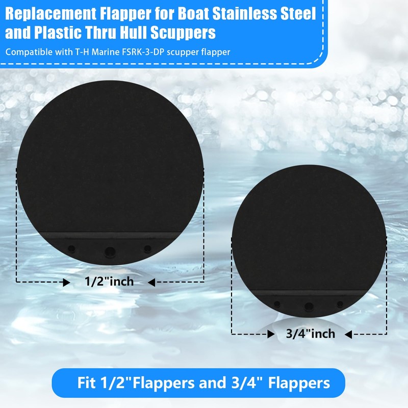 Boat Scupper Flapper Replacement for FSRK-3-DP TH Mar-ine Boat Scupper