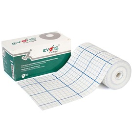 Evofis Sport Tape, Sports Tape White for Compression/Fixation of Dressings, Tape Bandage, Finger Tape, Elastic (15 cm x 10 m, White)