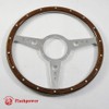 14'' Classic Riveted Wood Grain Steering Wheel Restoration MGB Midget