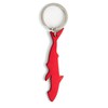 Komonee Shark Red Bottle Opener Key Chain Metal Sea Life