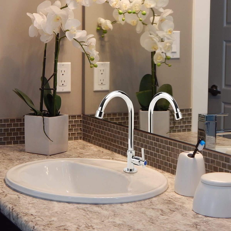 Cold Water Faucet Only, High Arc Single Handle One Hole