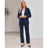 LookbookStore 2 Piece Spring Pant Suit Navy Pant Suit for