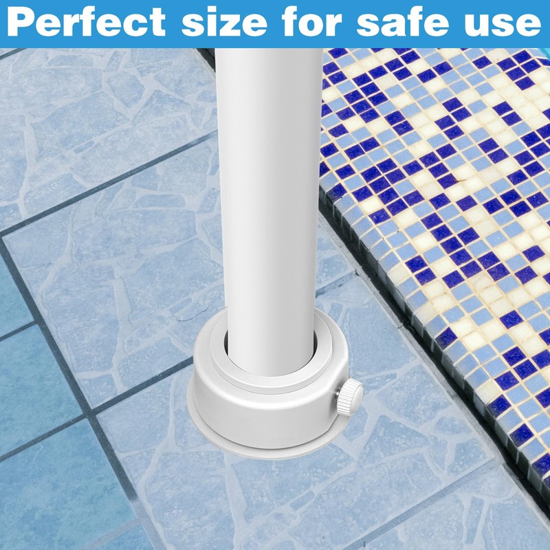 CYUXING White Pool Umbrella Holder Adapter Supplies, Umbrella Pole Stabilizer