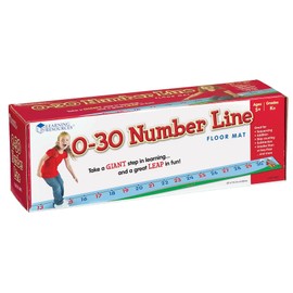Learning Resources 0-30 Number Line Floor Mat - Counting & Numbers, Addition and Subtraction, Math Manipulatives, Back to School, Teacher Supplies, Classroom Must Haves, Gifts for Students