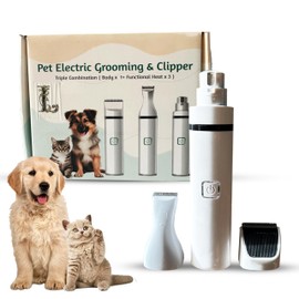 Luxuz, 3 in 1 Electric Pet Grooming & Clippers Kit for Dogs and Cats