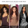 24 Inch Women's Real Hair Wig, Deep Wave Human Hair