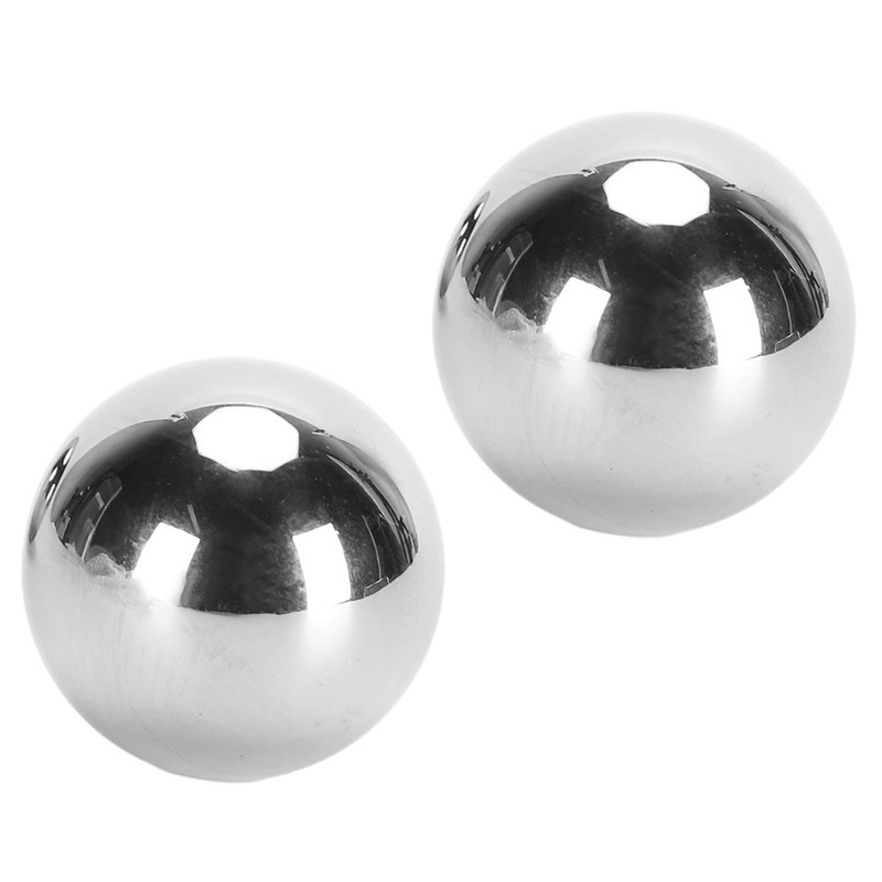 1 Pair Baoding Balls 3.5cm Diameter Stainless Steel Hand Balls