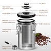 Olyzer Stainless Steel Coffee Canister 22 oz, Airtight Coffee Storage